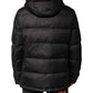 Black Hooded Parka Coat Winter Jacket