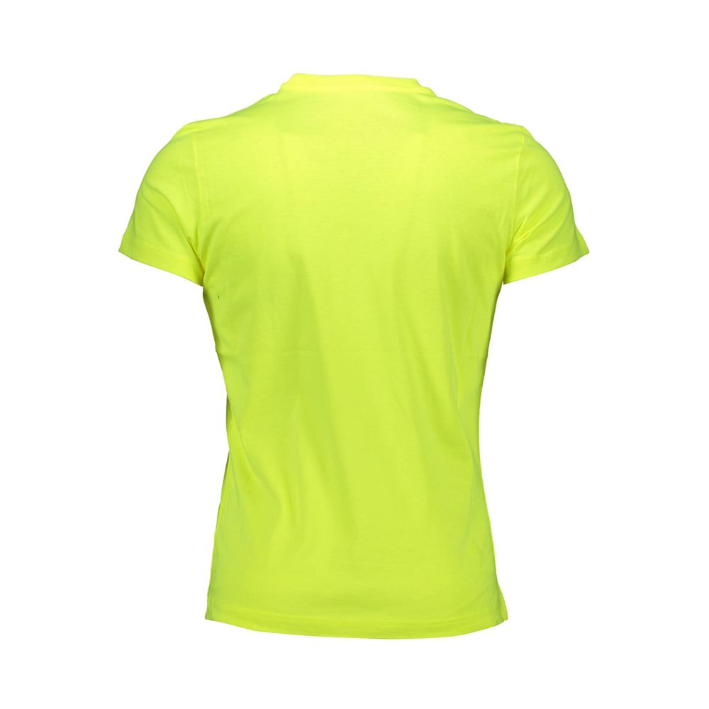 Yellow Cotton Men T-Shirt