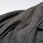 Black Solid Cotton Collared Coat Jacket