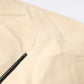 Beige Lambskin Full Zip Men Bomber Jacket