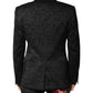 Black MARTINI Brocade Single Breasted Blazer