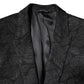 Black MARTINI Brocade Single Breasted Blazer