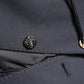 Dark Blue Cotton Men Jacket Coat Suit Blazer