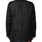 Black Linen Single Breasted Men Coat Blazer