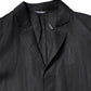 Black Linen Single Breasted Men Coat Blazer