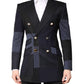 Multicolor Patchwork Jacket Coat Suit Blazer