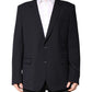 Dark Blue Wool Single Breasted Coat Blazer