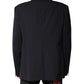 Dark Blue Wool Single Breasted Coat Blazer