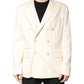 Beige Cashmere Double Breasted Coat Blazer
