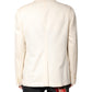 Beige Cashmere Double Breasted Coat Blazer