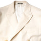 Beige Cashmere Double Breasted Coat Blazer