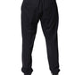 Black Wool Mid Waist Dress Pants