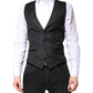 Black Wool Waistcoat Dress Formal Vest