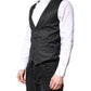 Black Wool Waistcoat Dress Formal Vest