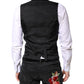 Black Wool Waistcoat Dress Formal Vest