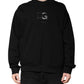 Black Cotton DG Crew Neck Pullover Sweater