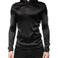 Black Silk Turtleneck Men Pullover Sweater