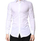 White Cotton GOLD Dress Formal Collared Shirt