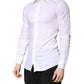 White Cotton GOLD Dress Formal Collared Shirt