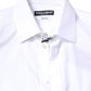 White Cotton GOLD Dress Formal Collared Shirt