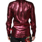 Metallic Red Cotton GOLD Dress Formal Shirt