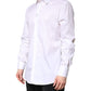 White Cotton GOLD Men Dress Formal Shirt