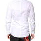 White Cotton GOLD Dress Formal Collared Shirt