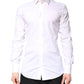 White Cotton GOLD Dress Formal Collared Shirt