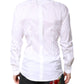 White Cotton GOLD Dress Formal Collared Shirt