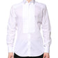 White GOLD Cotton Poplin Bib Men Dress Shirt