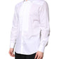 White GOLD Cotton Poplin Bib Men Dress Shirt