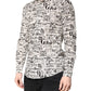 White Black Logo MARTINI Men Casual Shirt