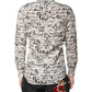 White Black Logo MARTINI Men Casual Shirt