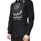 Black White Bandana GOLD Formal Dress Shirt