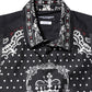 Black White Bandana GOLD Formal Dress Shirt