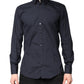 Dark Blue MARTINI Cotton Formal Dress Shirt