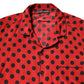 Red Polka Dot Silk Long Sleeve Shirt
