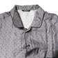 Gray Polka Dot Silk Long Sleeve Shirt