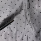 Gray Polka Dot Silk Long Sleeve Shirt