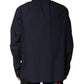 Dark Blue Cotton Long Sleeve Shirt