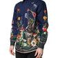 Blue Rabbit Print Long Sleeve Shirt