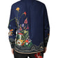 Blue Rabbit Print Long Sleeve Shirt