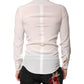 White Silk GOLD Dress Formal Collared Shirt
