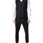 Black Double Breasted Formal 3 Piece Suit