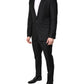 Black Wool Single Breasted 2 Piece Suit