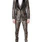 Multicolor Jacquard Single Breasted 3 Piece Suit