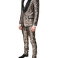 Multicolor Jacquard Single Breasted 3 Piece Suit
