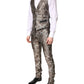 Multicolor Jacquard Single Breasted 3 Piece Suit