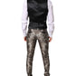 Multicolor Jacquard Single Breasted 3 Piece Suit