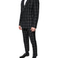 Black TAORMINA Double Breasted 2 Piece Suit
